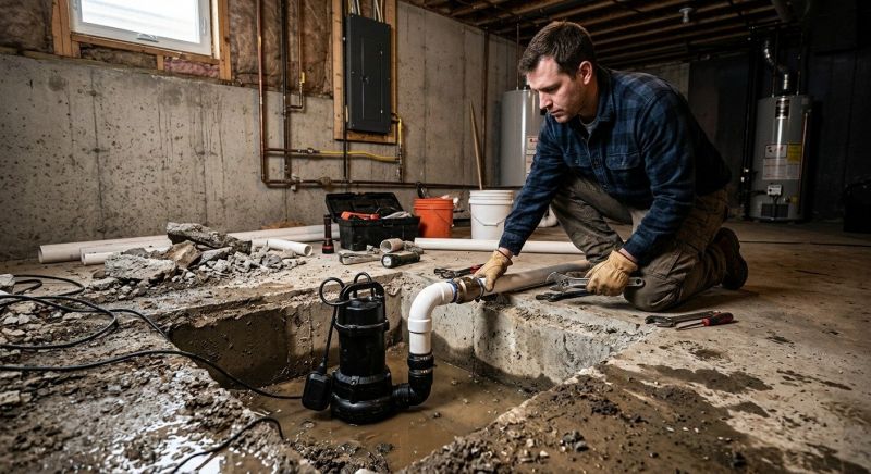 Sump Pump Relocation in Framingham, MA